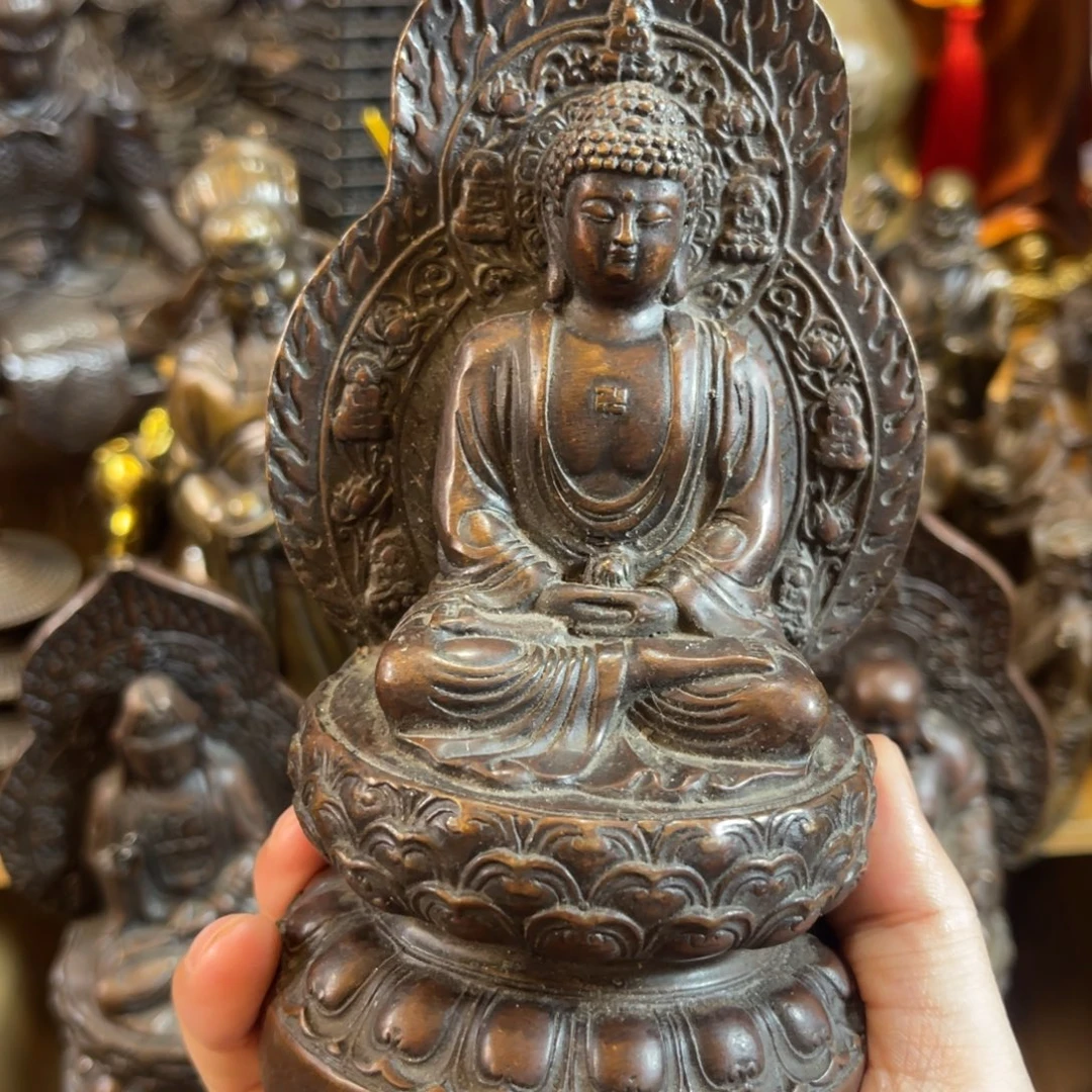 深***怒黄铜案台摆件物品摆件