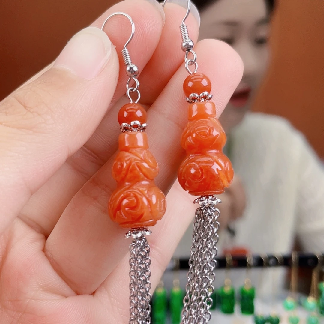 翡翠未镶嵌耳饰饰品