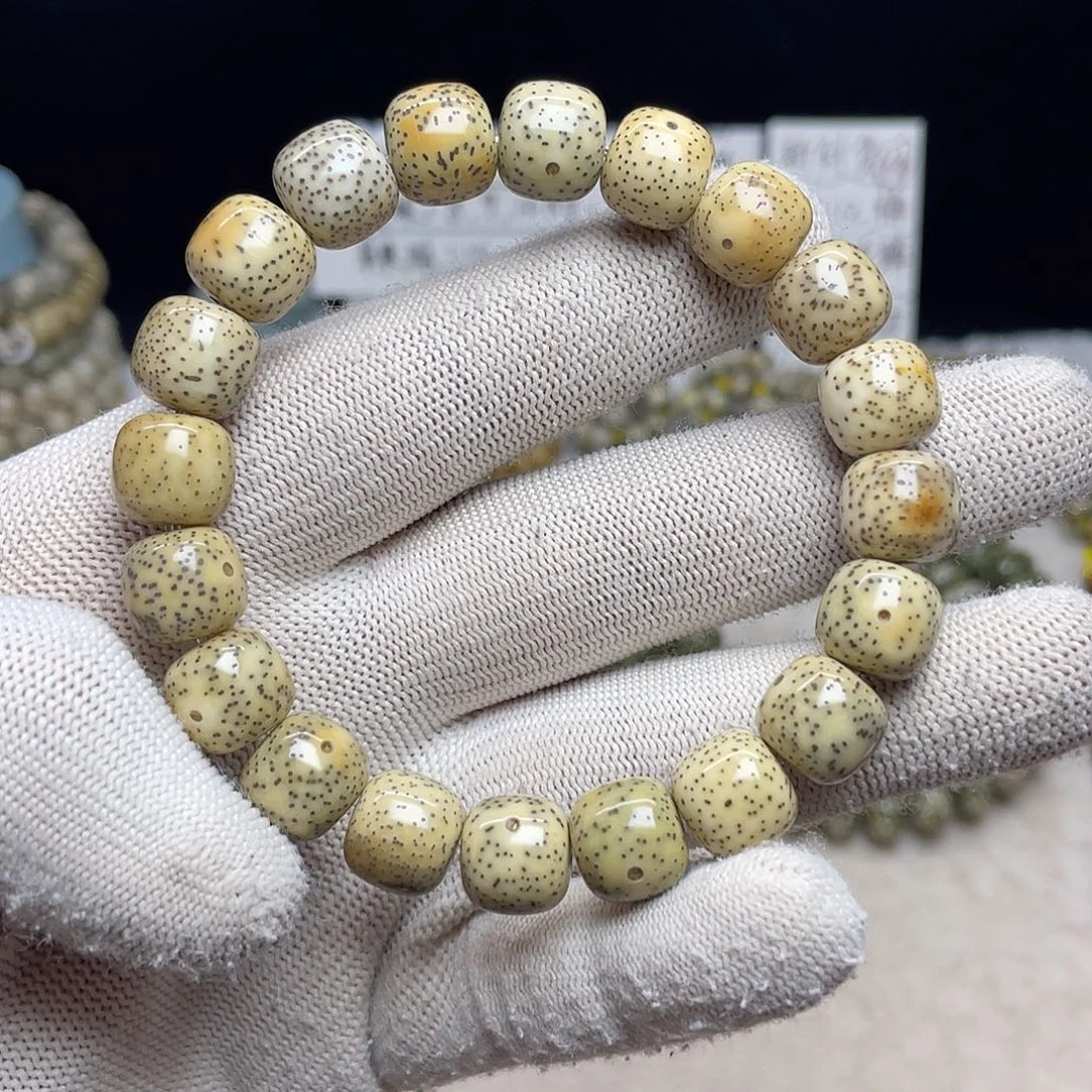 星月菩提吊坠12尺寸，老型桶珠，石玉料