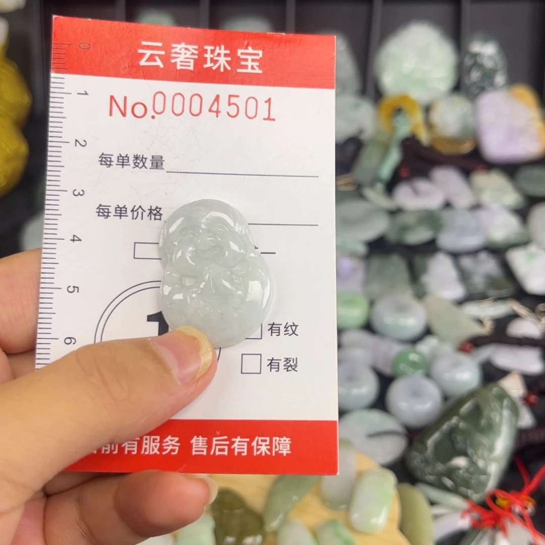 翡翠未镶嵌吊坠(赠链)