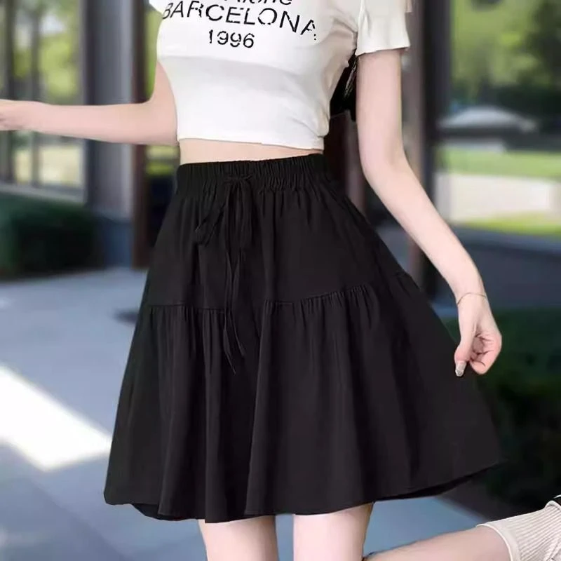 大码短裤裙女2025夏季胖mm显瘦遮肉薄款透气休闲宽松五分裤外穿