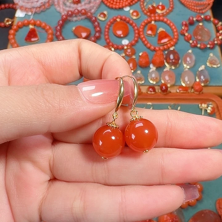 南红玛瑙银S925镶嵌保山
