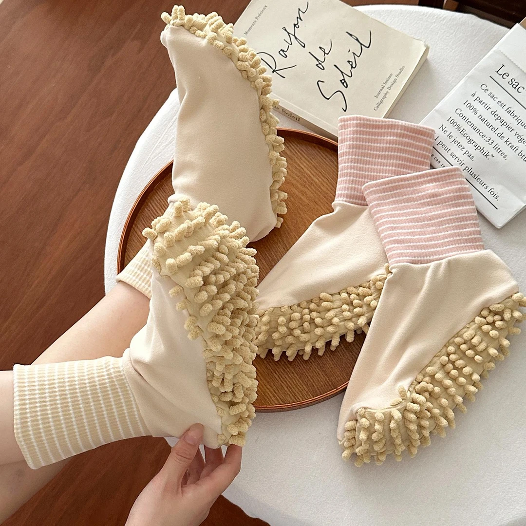 懒人擦地拖地袜子暑假居家清洁吸水地板袜新款拖地神器拖把袜