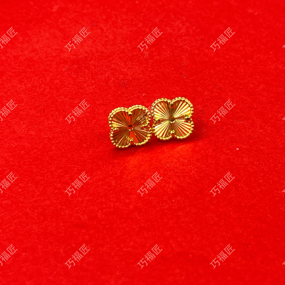 足银耳饰 四叶草耳钉气质百搭精美简约仙女轻耳钉轻奢小众高级感