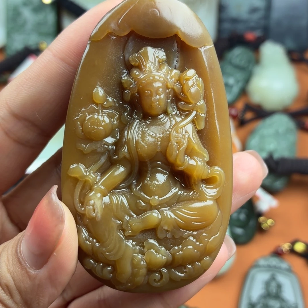 和田玉未镶嵌耳饰