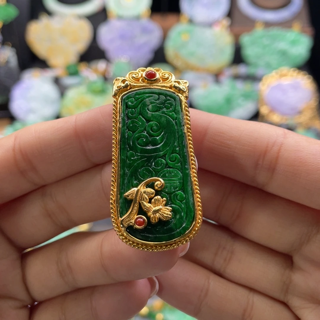 翡翠未镶嵌颈饰代编织