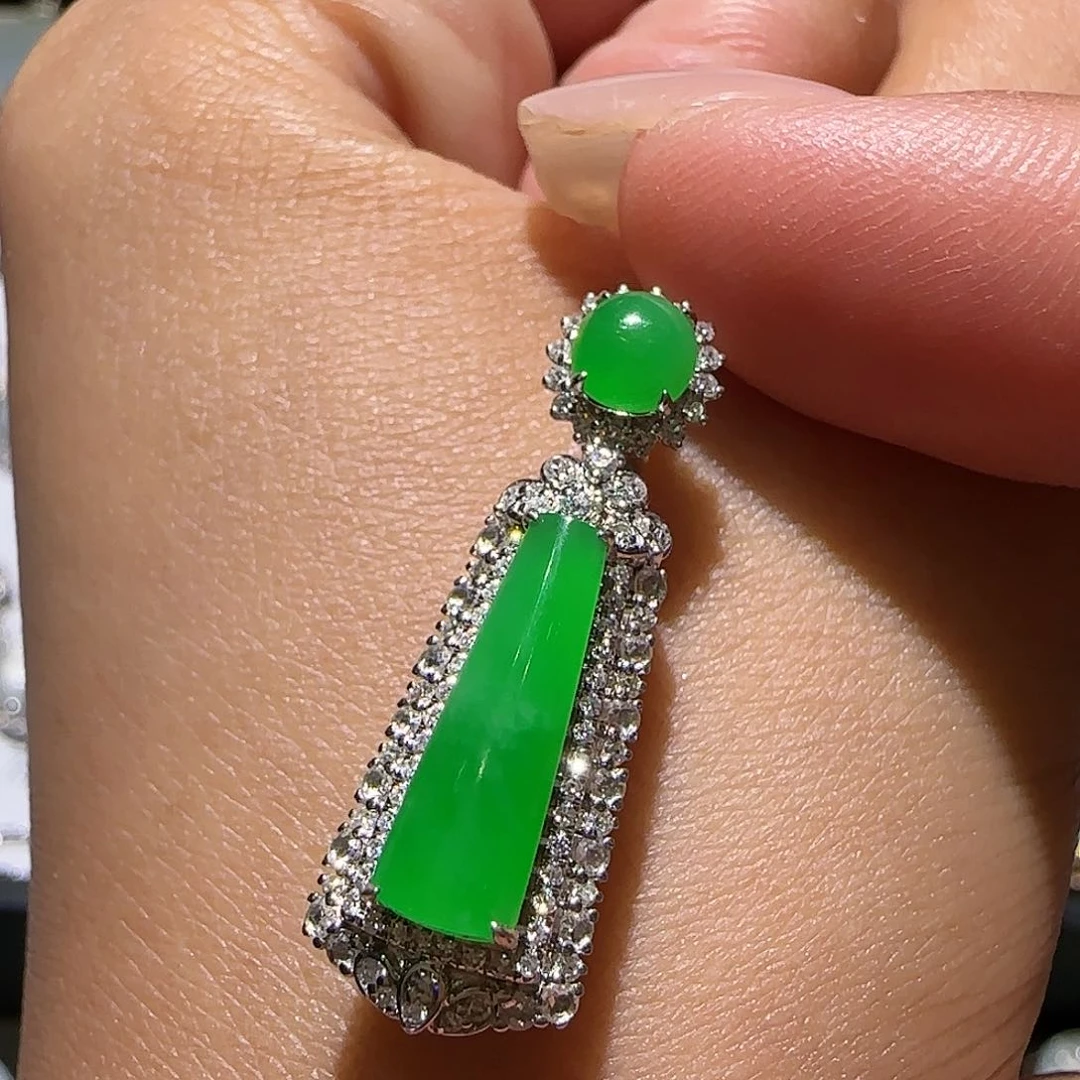 【闪购商品】翡翠18K金镶嵌颈饰天然