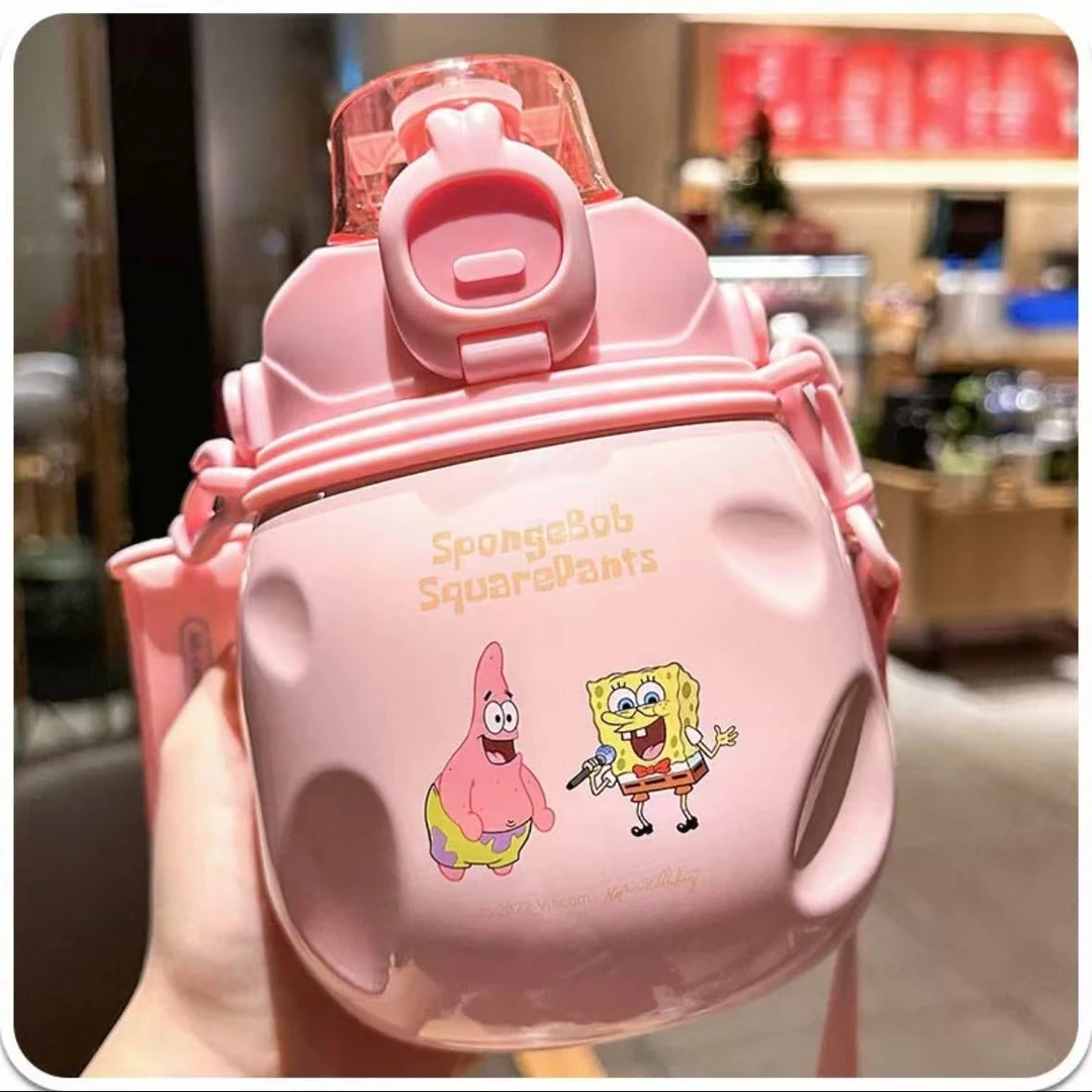 B018 高颜值海绵宝宝保温大肚奶茶杯