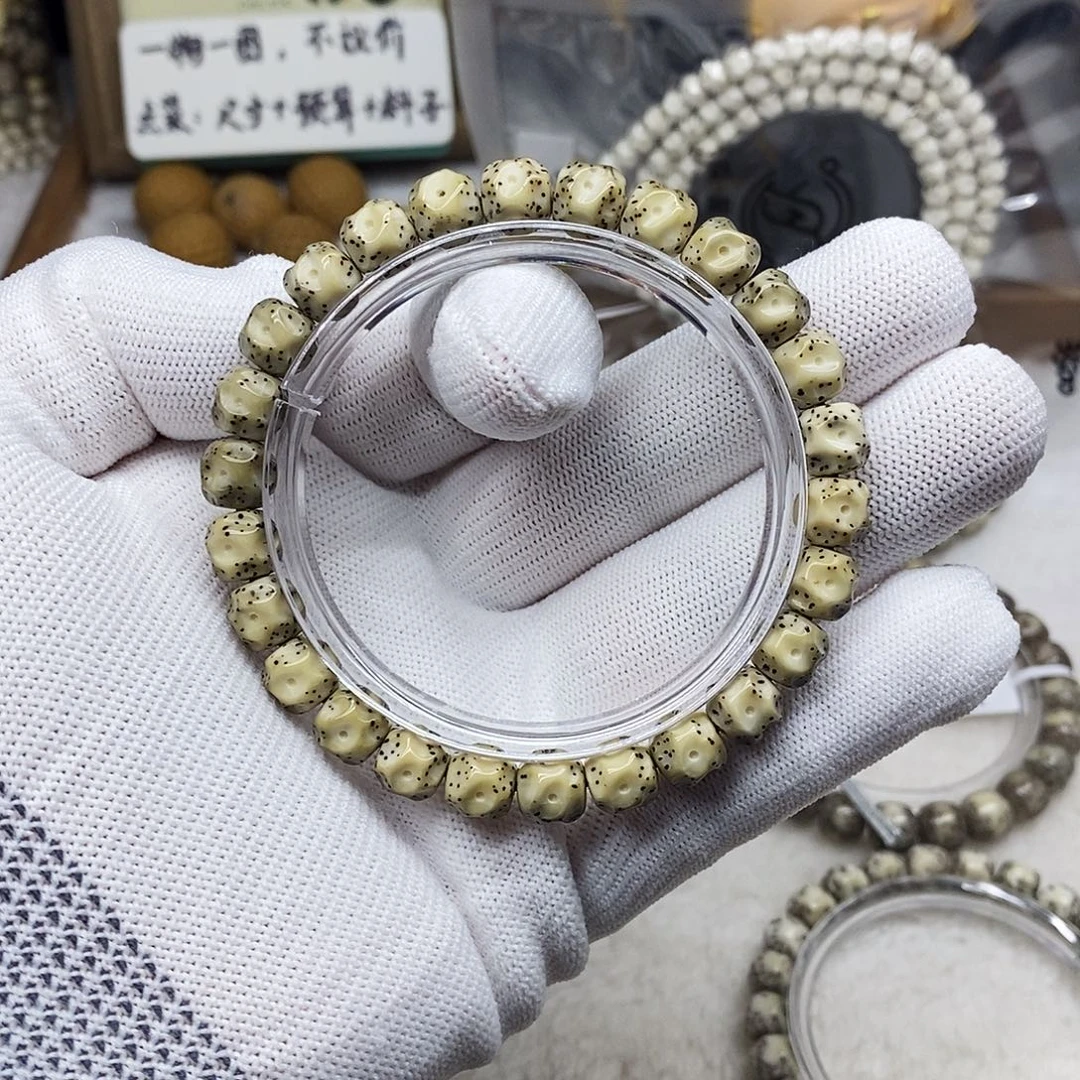 星月菩提手串9x8润糯手工无相