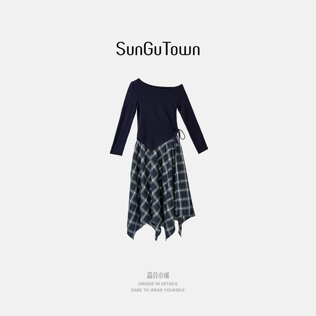 森谷小城禅意风气质复古不规则显瘦套装裙5CQTY0092