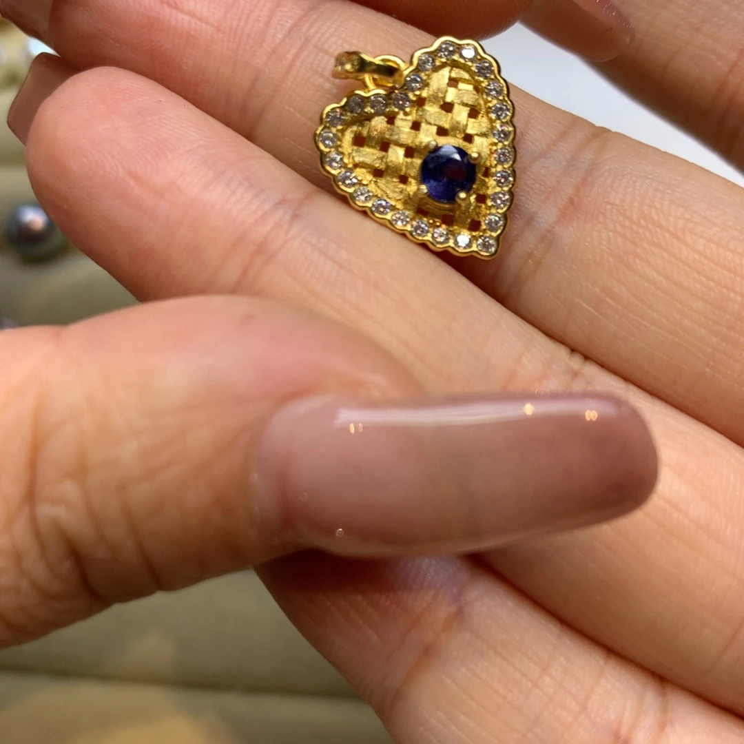 颈饰蓝宝石银S925镶嵌