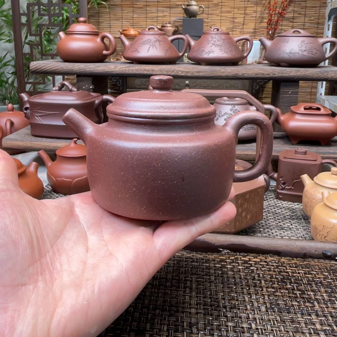 紫砂茶壶宜兴原矿紫砂手工制180