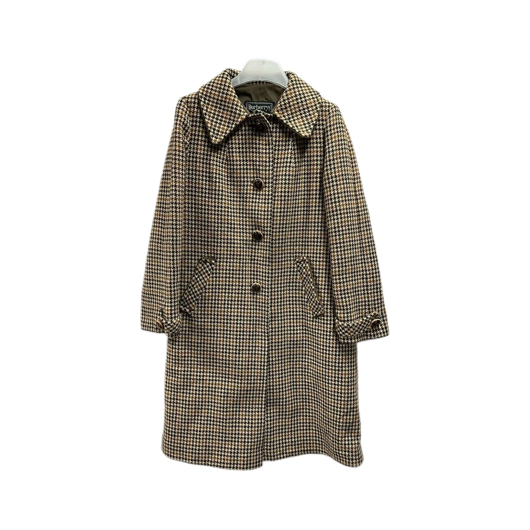 95新 BURBERRY/博柏利 巴宝莉长款千鸟格大衣/fy2069