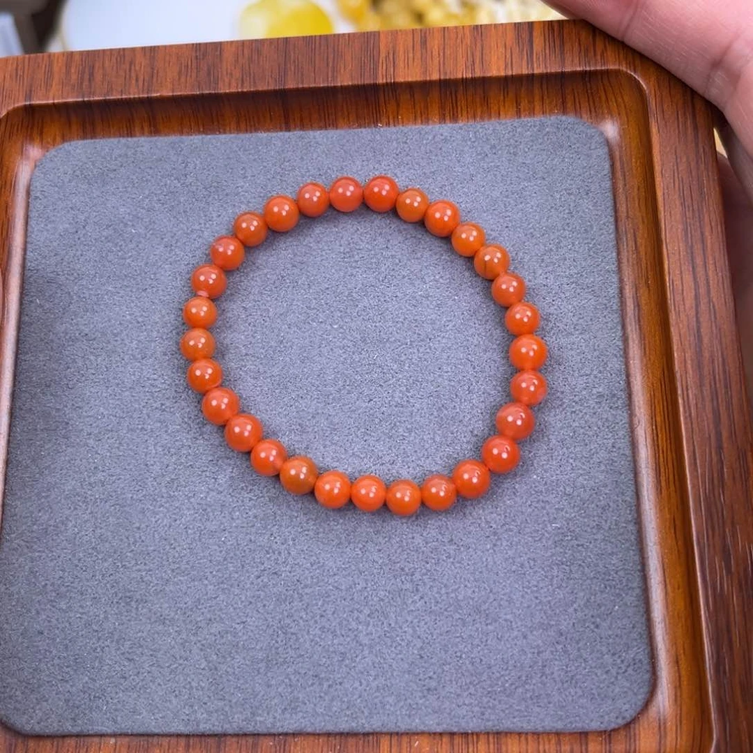 南红玛瑙手链未镶嵌手串