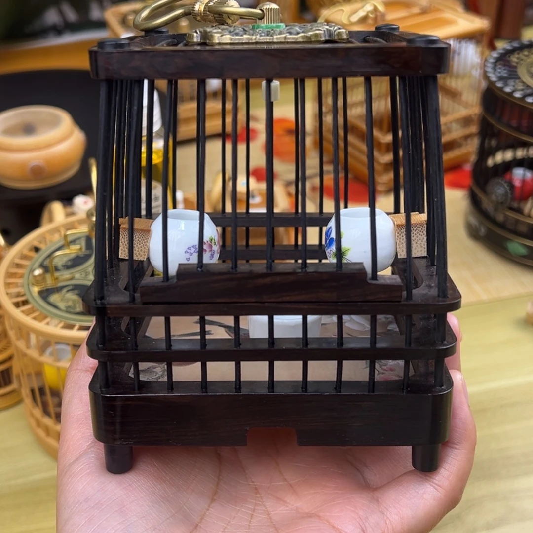 梯形紫光檀蝈蝈笼