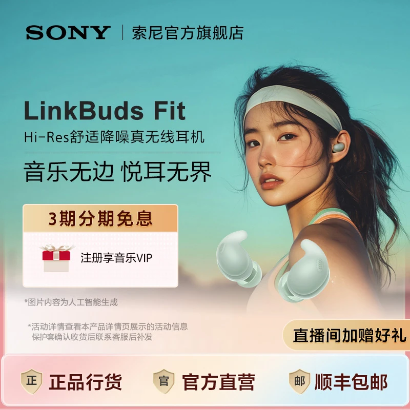 Sony/索尼【国补专享】LinkBuds Fit真无线耳机 舒适入耳降噪蓝牙