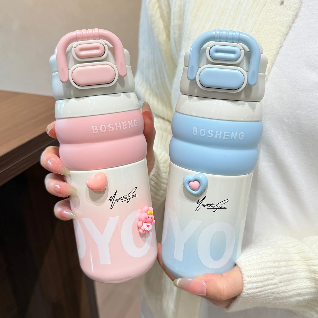 儿童保温杯男孩爆款2025最新款上学专用吸管水杯便携学生水壶杯子