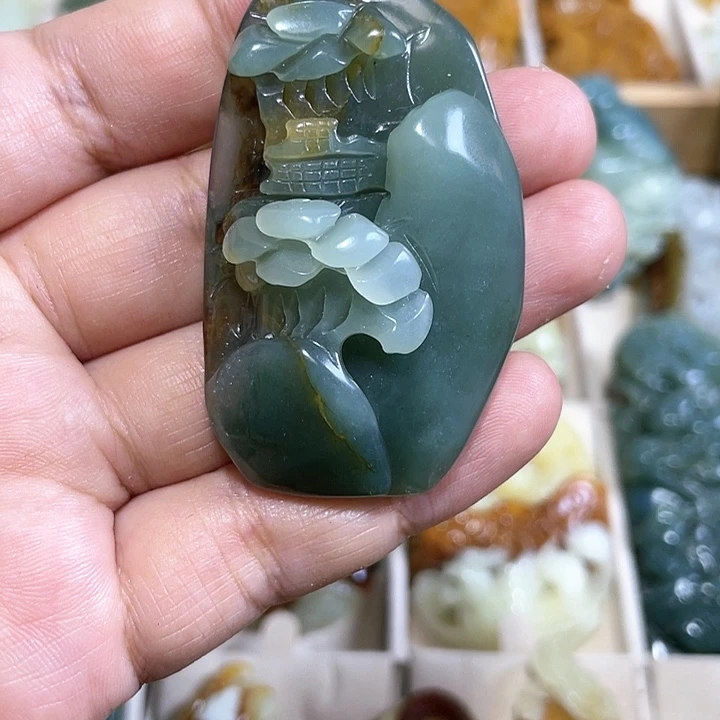 岫玉吊坠(不含链)未镶嵌