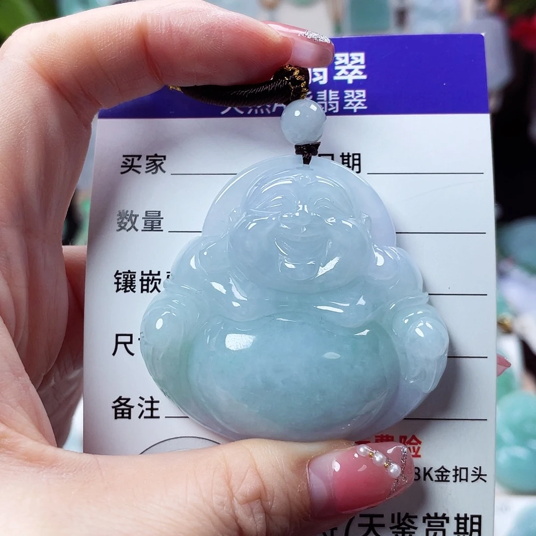 翡翠未镶嵌颈饰佛公13
