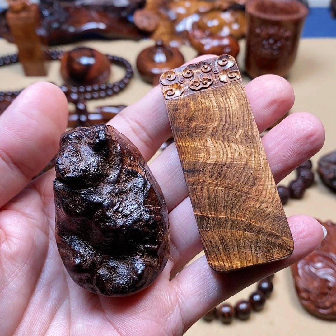 【闪购商品】黄花梨/降香黄檀把件明**悟手把件