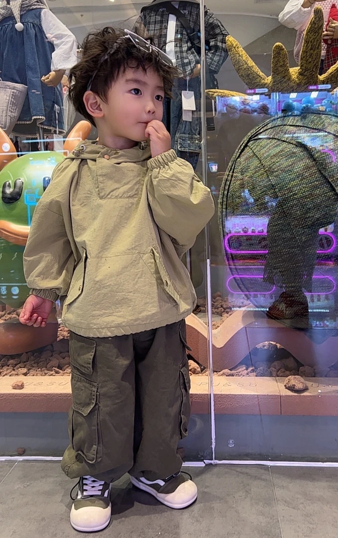 【巴塞罗那】男童韩版春季休闲时尚男童套装-53春