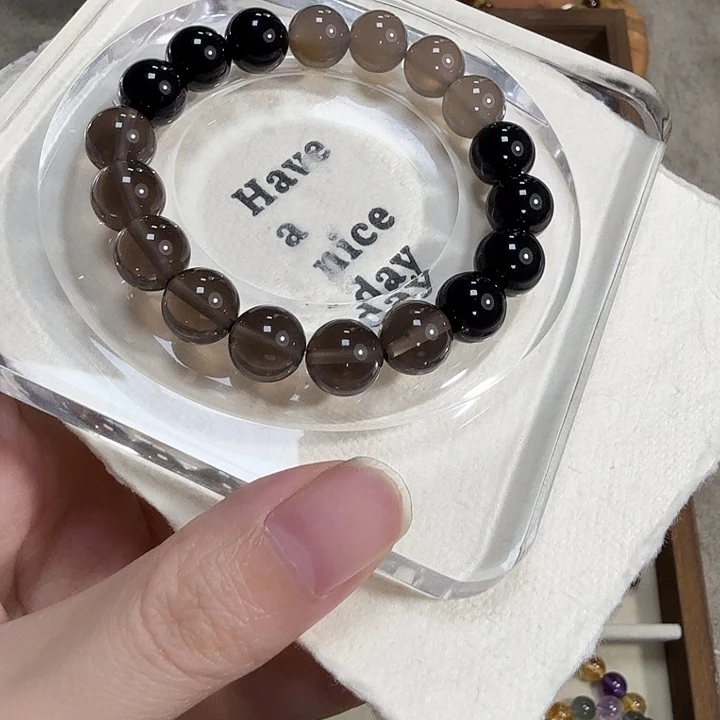 手链未镶嵌水晶茶晶手串