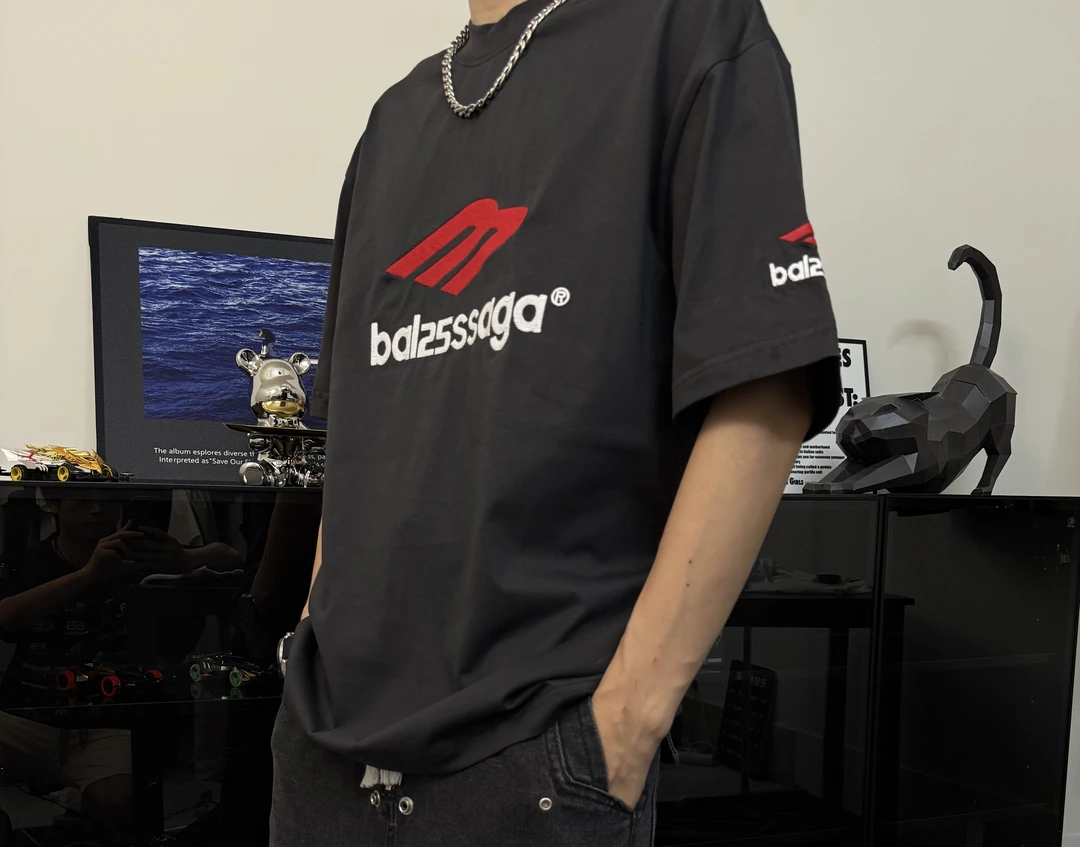 【水哥开发】经典3M刺绣短袖oversize宽松夏季潮流男女3B