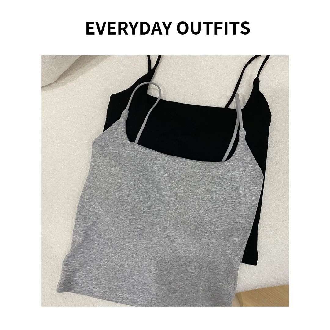 HONG. 美背5C14简约纯色小众修身设计感 8259