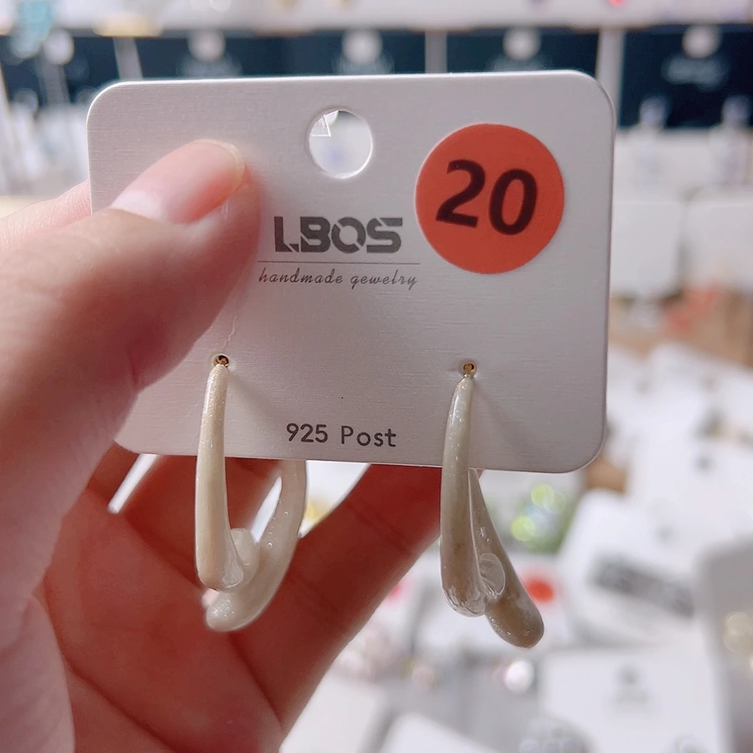 锆石纯铜合金耳环