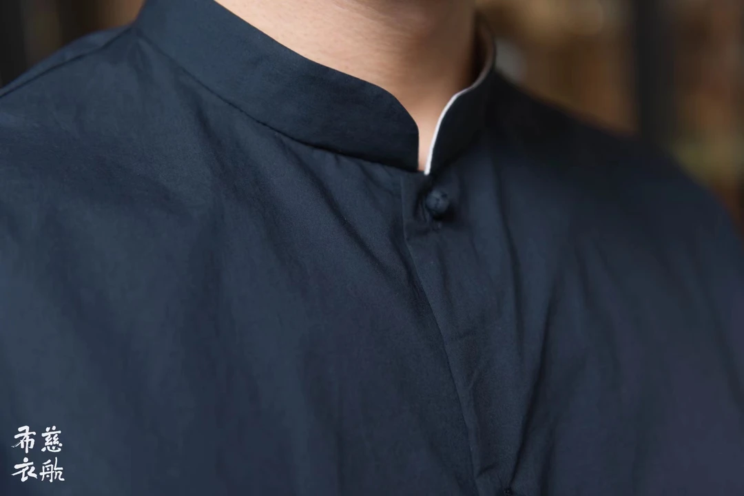 CIHANGBUYI/慈航布衣慈航布衣新中式纯色纯棉短袖中国风服装上衣