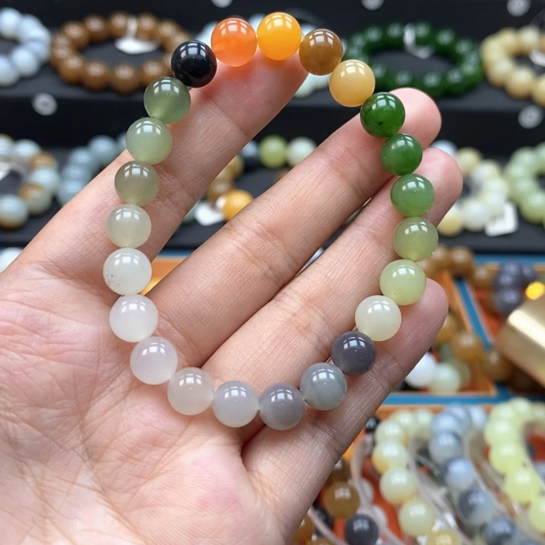 和田玉未镶嵌手串L卡8