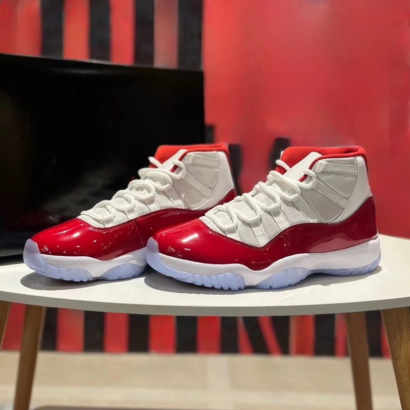 心动樱桃红！aj11网红篮球板鞋男女厚底运动鞋康扣大魔王高帮潮鞋