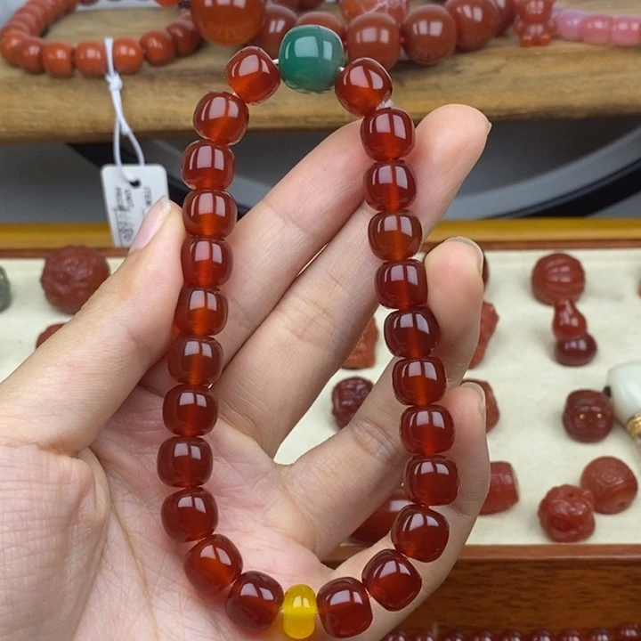 m***6玛瑙/玉髓未镶嵌珠宝奇石9mm