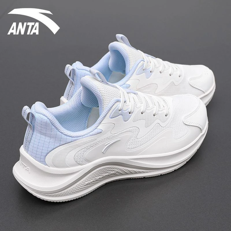 安踏漫步休闲女鞋官方正品2025新款冬季网面软底学生跑步运动鞋子