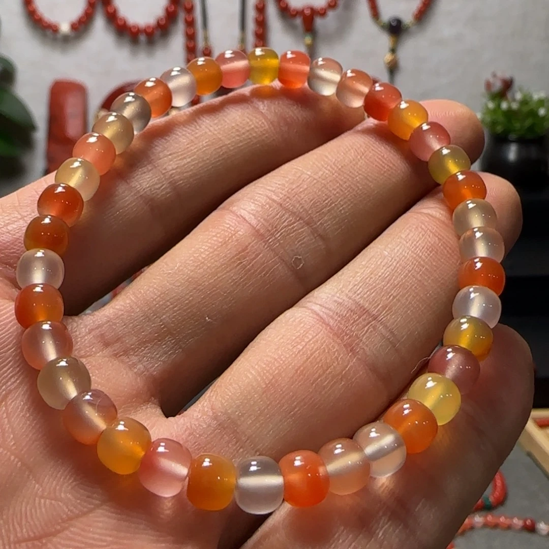 南红玛瑙未镶嵌手链