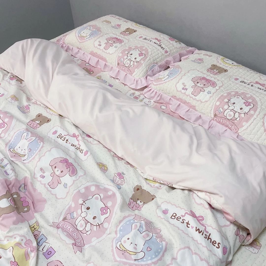 【四季通用】床盖被罩四件套 绗缝走线 单人双人被罩可机洗不变形