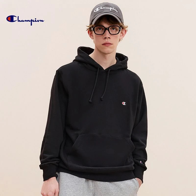 【王俊凯同款】Champion冠军男女同款刺绣连帽卫衣春秋刺绣套头衫