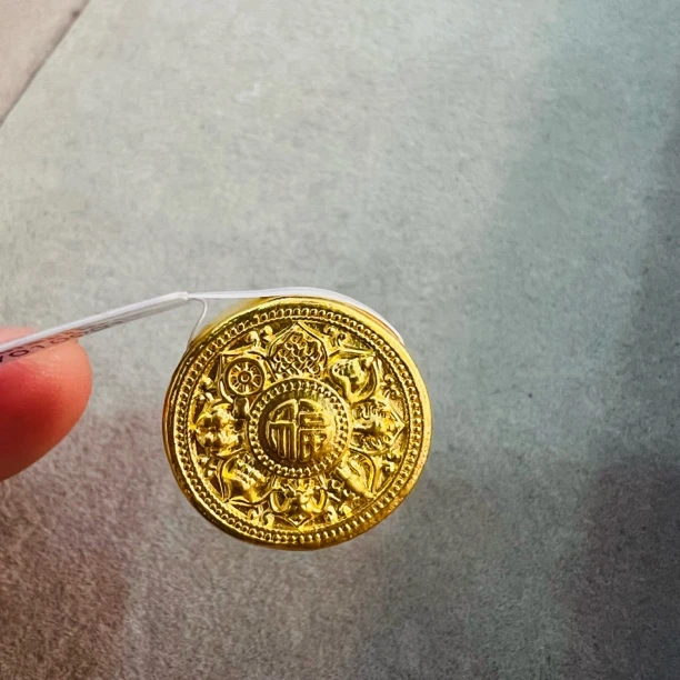 【莹莹专享】足金999 穿孔罗盘  ZP 0.99 纳金添福