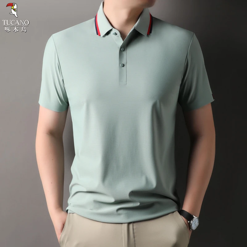 啄木鸟2025春夏季新款百搭亲肤经典日常休闲百搭短袖男t恤