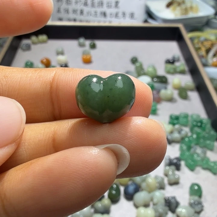 和田玉足银镶嵌珠宝半成品