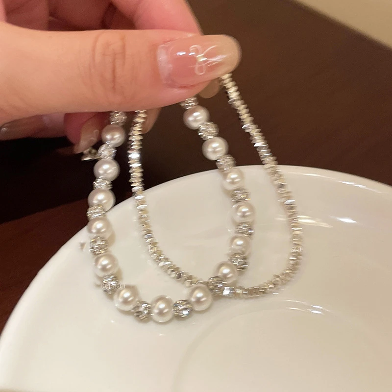 碎银子猫眼石珍珠串珠手链女生夏天轻奢高级感小清新学生闺蜜手饰