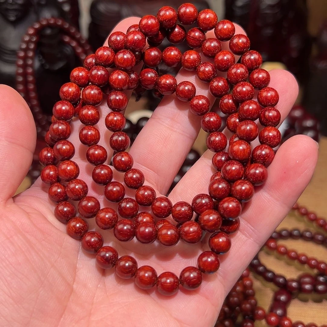 檀香紫檀（小叶紫檀）别****觉108粒0.8cm无胶无蜡