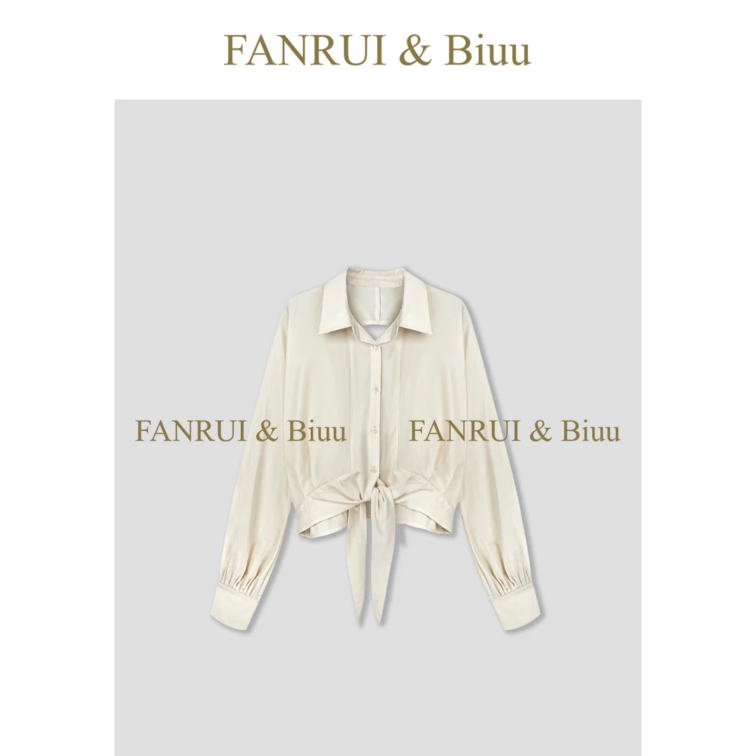 FANRUI/泛芮「垂绦聆风」天丝亚麻法式时尚轻盈独特设计衬衫B17478