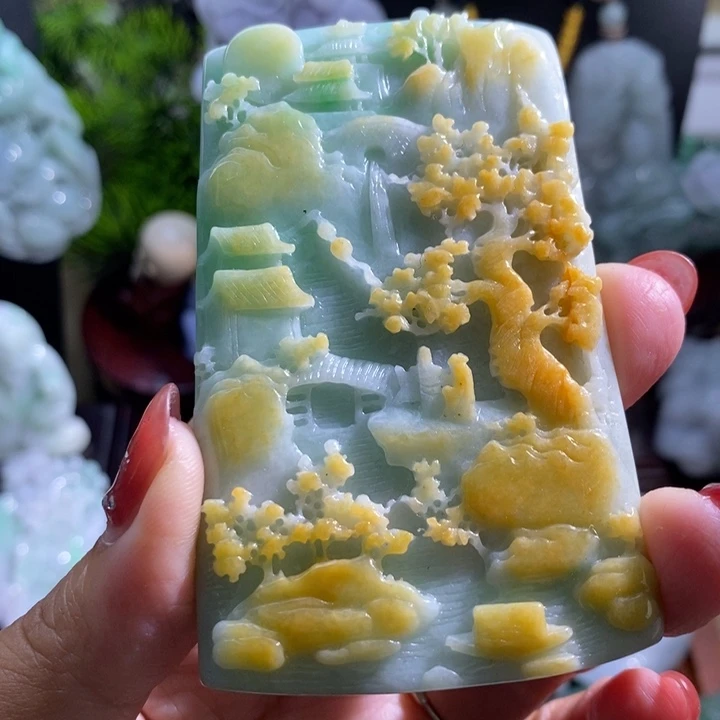 【闪购商品】颈饰未镶嵌翡翠山水