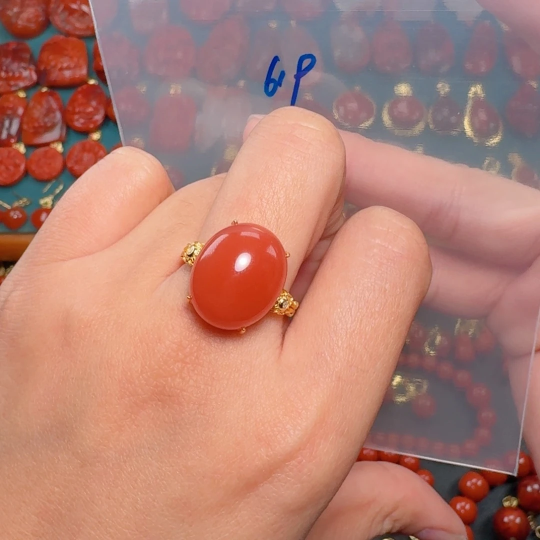 南红玛瑙南红银S925镶嵌