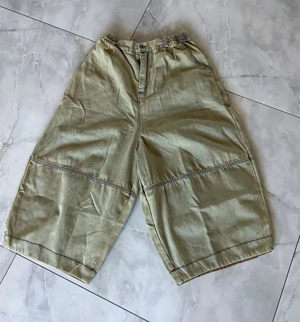 百搭休闲宽松牛仔八分裤