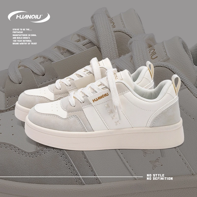 HUANQIU/环球女鞋小众简约潮流板鞋2025夏季新款校园爆款运动鞋子