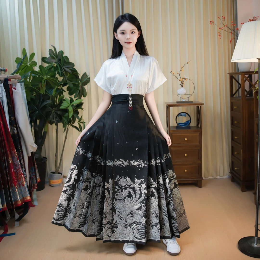 凤鸣呈祥秋冬新款马面裙女新中式国风小个子改良日常古风汉元素