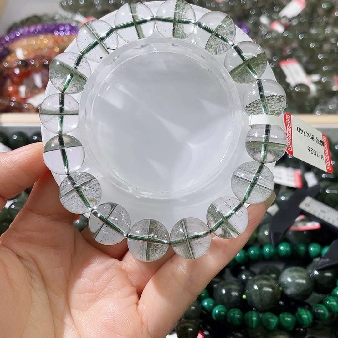 水晶手链未镶嵌绿幽灵13m