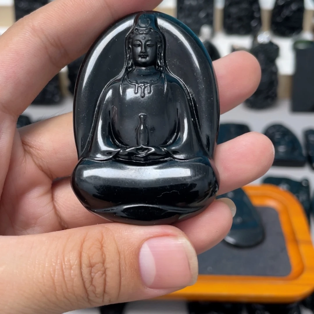 慢***慢蛇纹石玉未镶嵌吊坠